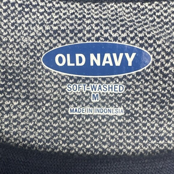 Old Navy Mens Blue Ribbed Crew Neck Thermal Long Sleeve Knit Shirt Sz M NEW - Picture 4 of 8